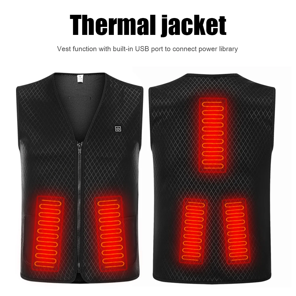 

Жилет с электроподогревом, нагревательная одежда, жилет с USB-зарядкой, жилет с подогревом для улицы, рыбалки, охоты, одежда с электрическим п...