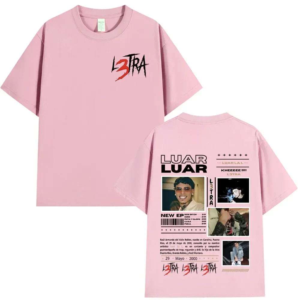 Рэпер LUAR LA L L3TRA Альбом Футболки Мужчины Женщины Мода Хип-Хоп С Короткими Рукавами