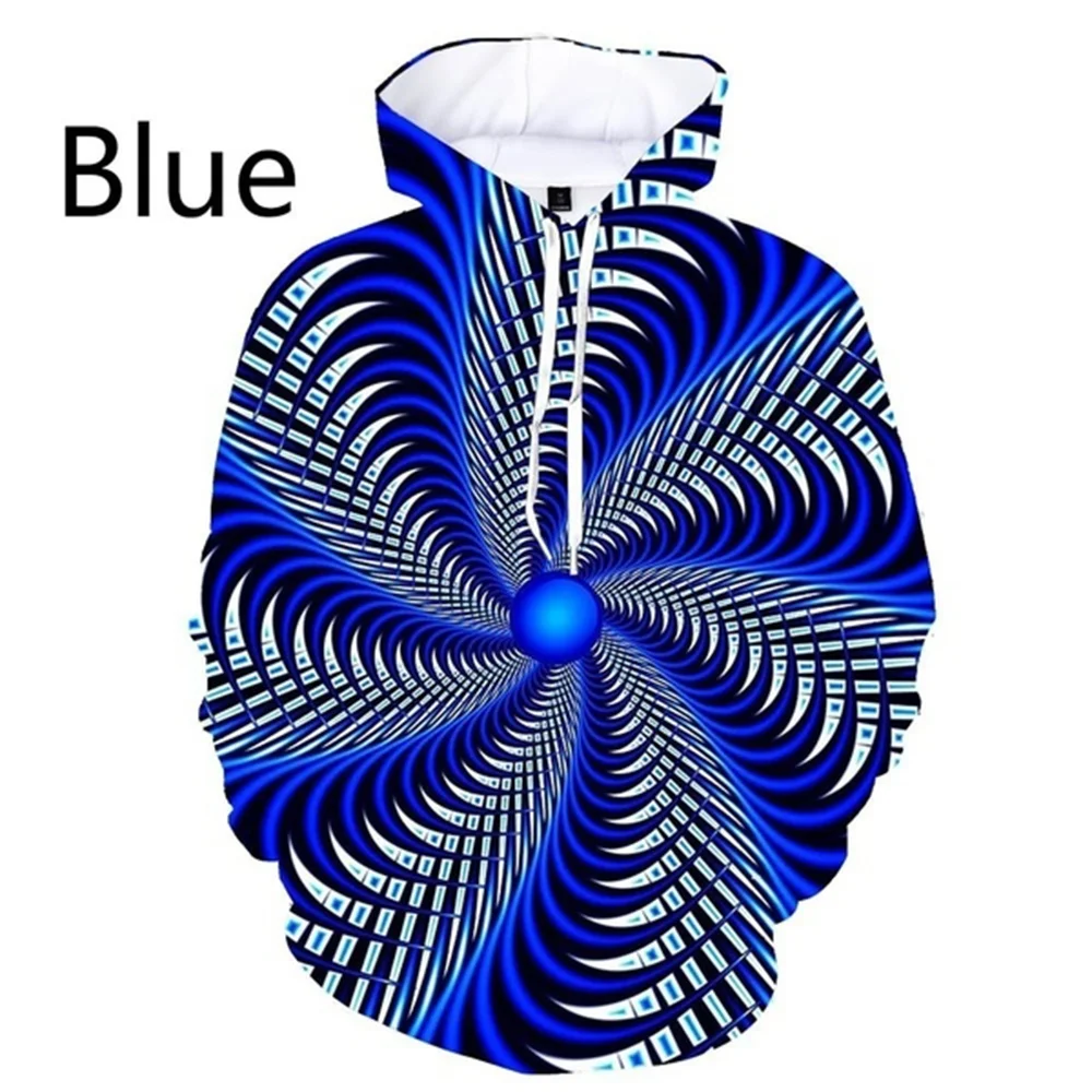 

2023 New Fashion 3D Printing hoodies Black And White Vertigo Hypnotic Unisxe Funny long Sleeved Men/women Pullover longsleeve