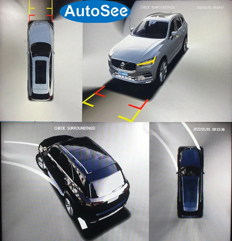 2015-2017 Оригинальный OEM монитор для Volvo XC60 автомобильная камера с углом обзора 360