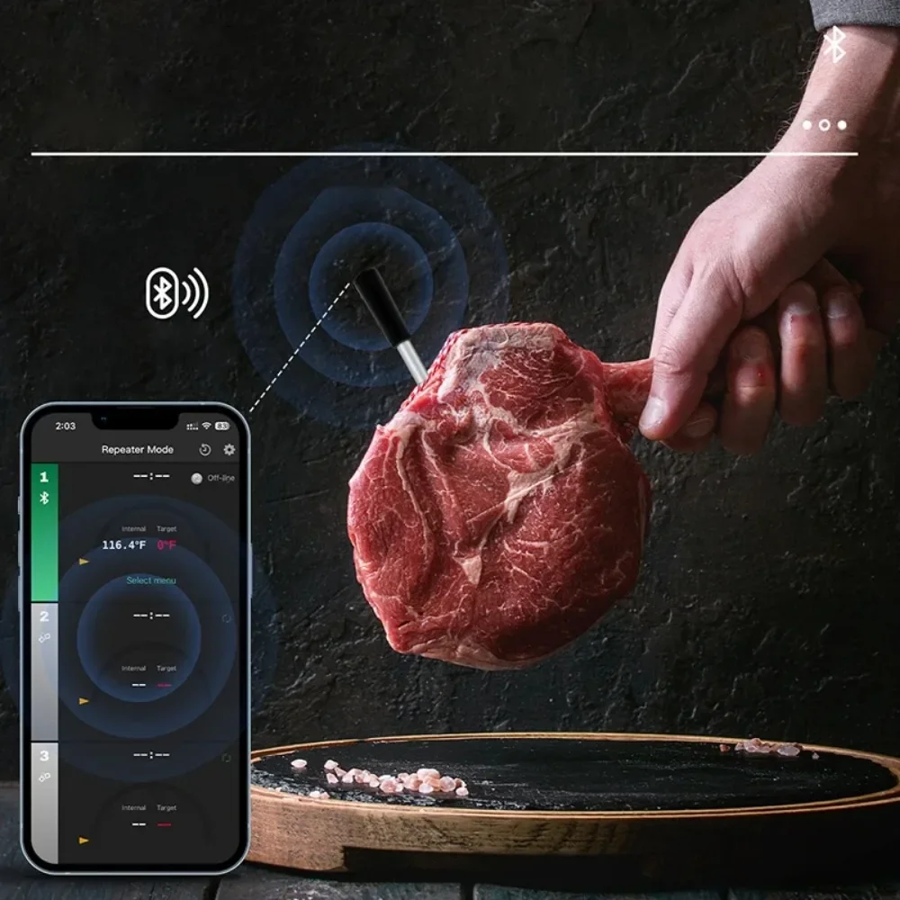 Портативный Беспроводной Bluetooth-термометр Датчик Температуры Гриля Для Барбекю