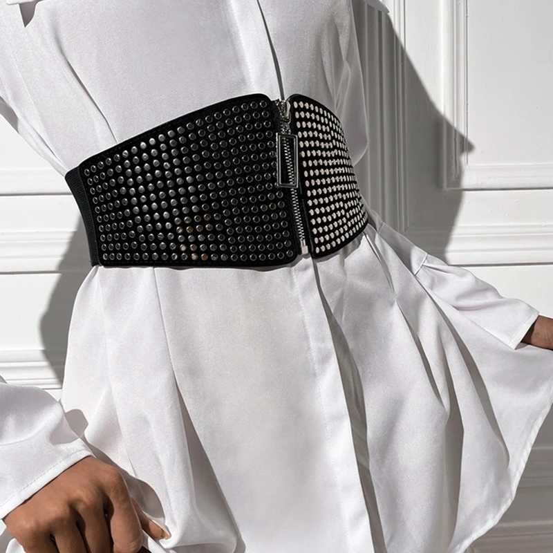 Женский корсет под грудью пояс ремни для дам на молнии с металлическим узором в