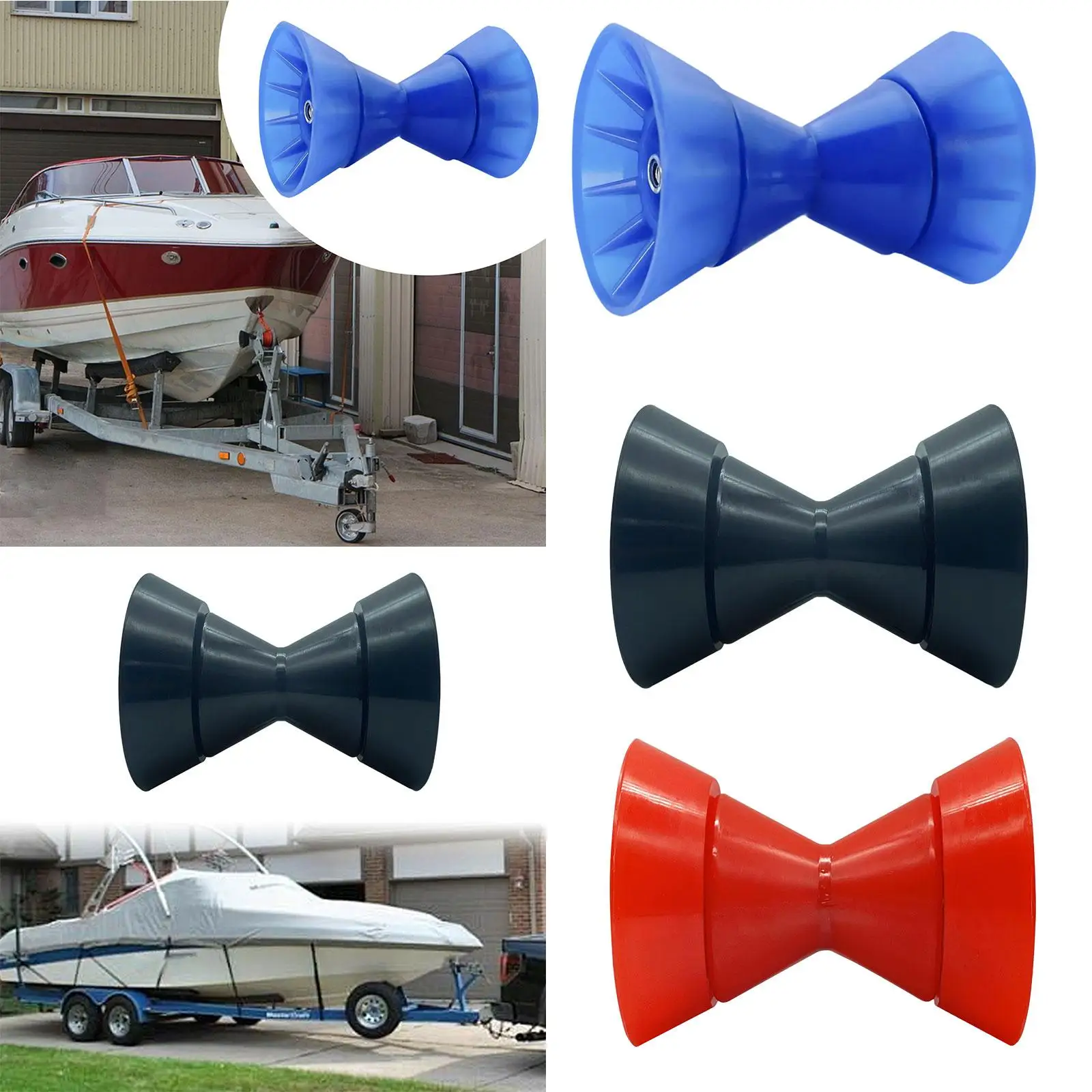 Boat Trailer Bow Roller 4 inch Sturdy Safe Marine Towing Equipment Reduce Drag Accessories Stop