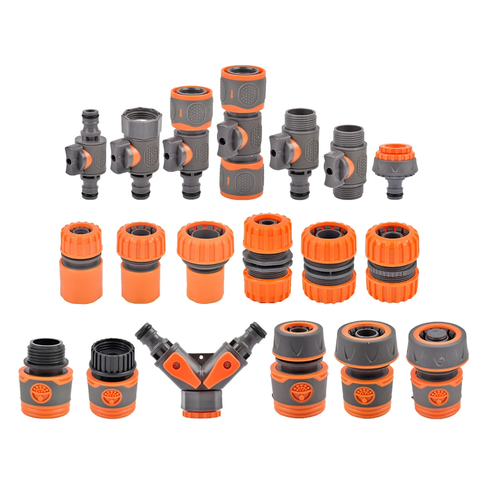 

Garden Hose Quick Connector 1/2 3/4 1 Inch Pipe Coupler Stop Water Connector 16/20/32mm Repair Joint Irrigation System Fitting