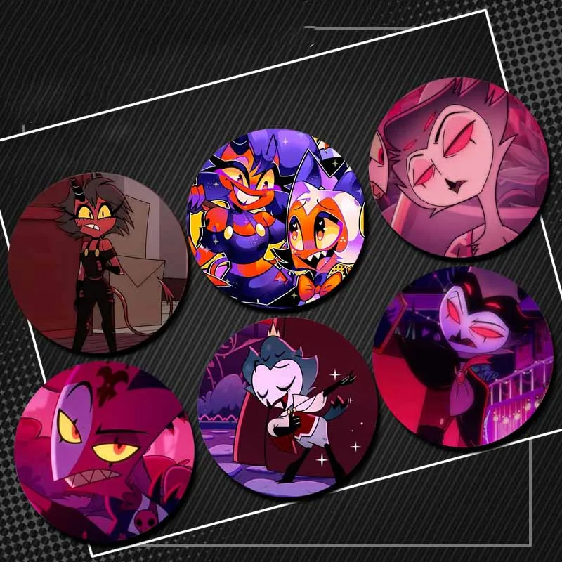 Популярное аниме Helluva Boss булавка на пуговицах значок персонажа из мультфильма