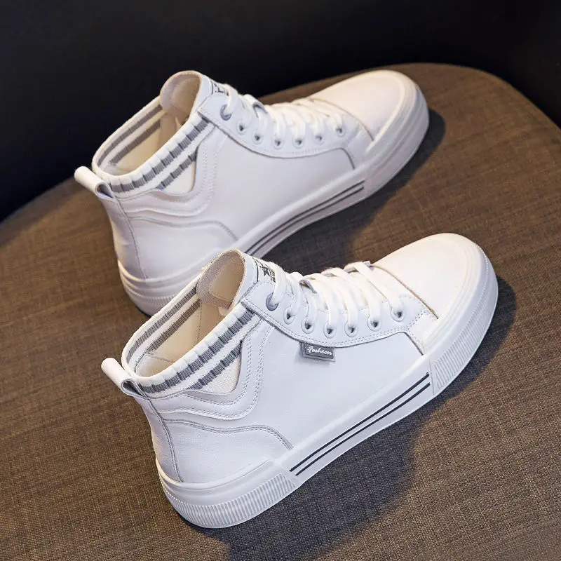 

2023 new versatile flat casual high-top sneakers