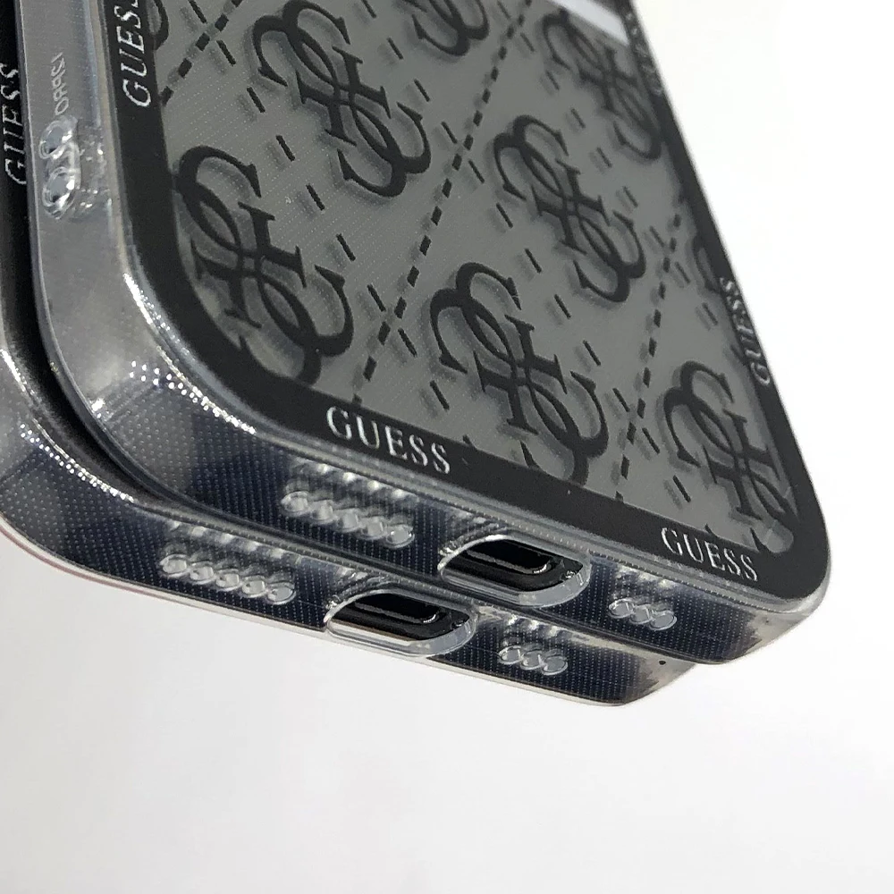 Luxurious Design Phone Case For iPhone 14 Plus 13 12 Mini 11 Pro Max Transparent Fashion G-GUESSES Letter Soft TPU Capa Cover