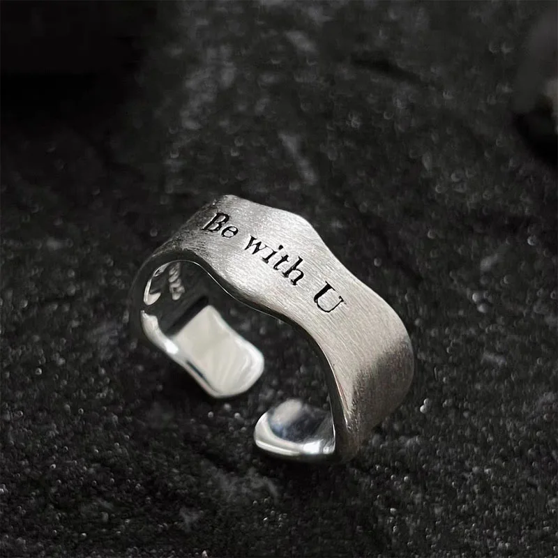 Женские регулируемые кольца в виде геометрических букв серебро 925 пробы