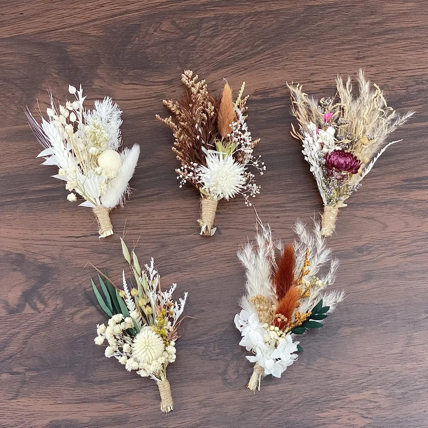 

Mini Dried Flower Bouquet Perfect for Christmas Autumn Thanksgiving Harvest Festival Halloween Decor Table Letterbox Gift