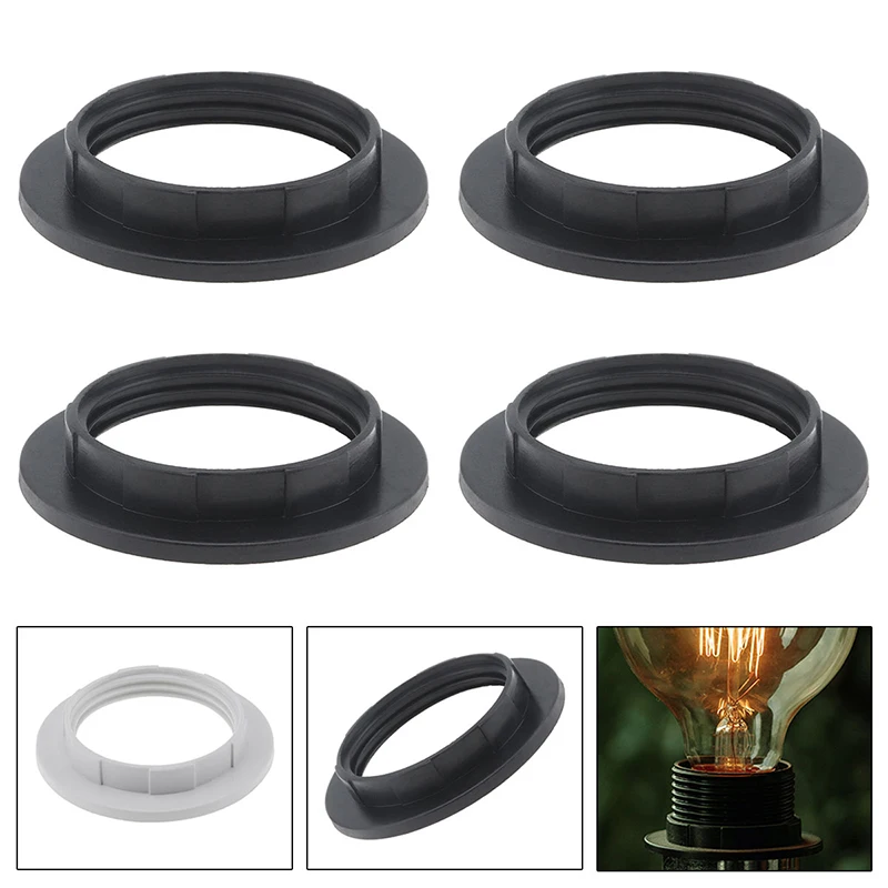 

2022 New E27/ E14 Lampshade Ring Adapter Black/white Light Shades Collar Ring Adaptor Bulb Holder Plastic Lamp Shade Accessories