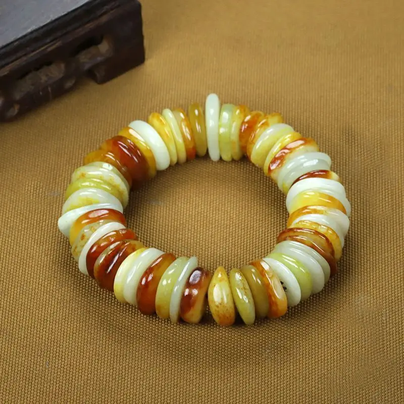 Браслеты из нефрита для мужчин и женщин круглые ювелирные украшения