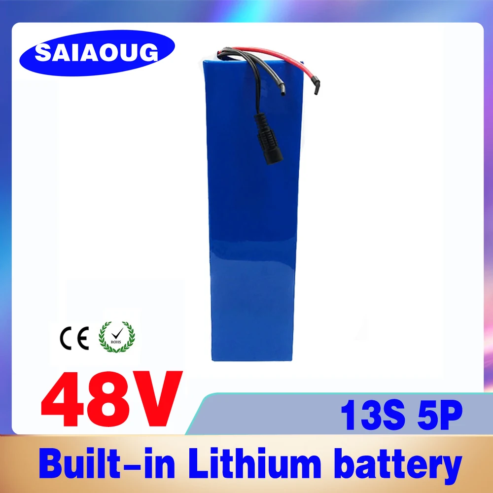 Аккумулятор для электрического велосипеда SAIAOUG 48V1 6ah/20ah/24ah/30ah/40ah 2000W 13S 5P со