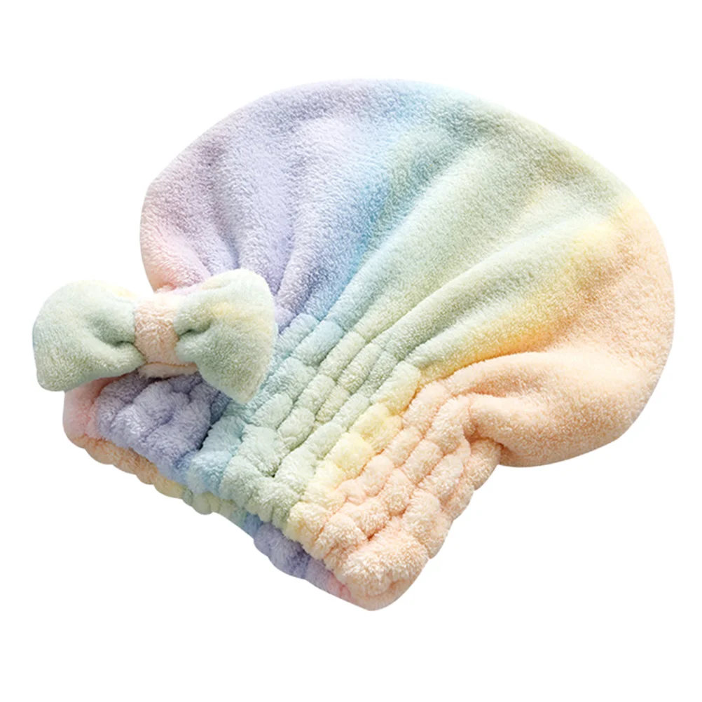 

Hair Towel Wrap Shower Cap Dry Bath Turban Head Drying Quick Hat Microfiber Dryer Microfibre Wrapped Women Shampooadults Fleece