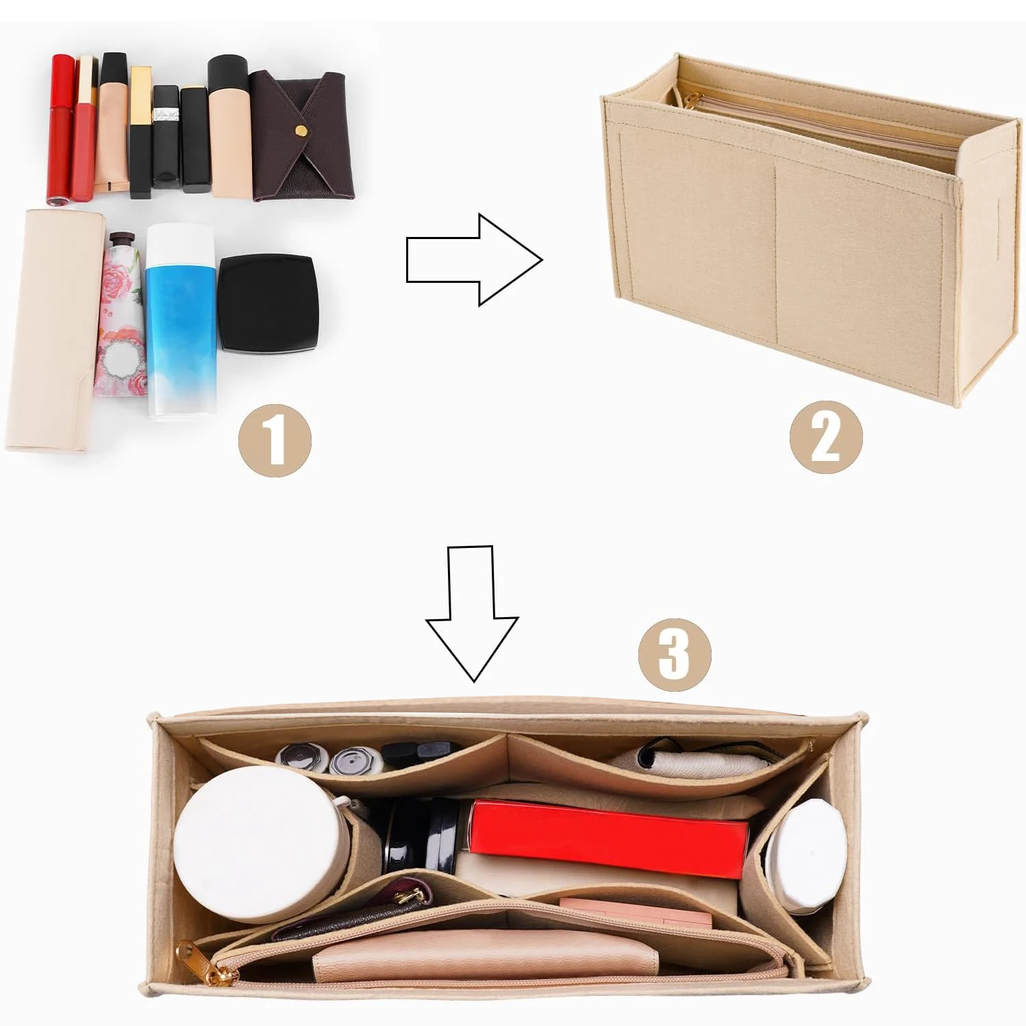 Вставка-органайзер для сумки сумка-тоут книги органайзер-вставка хранение сумок