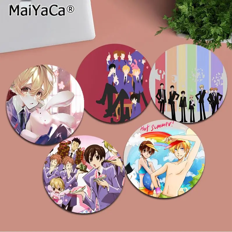 

Japanese Anime Ouran High School Host Club DIY Round Thickened Mouse Pad Gaming Keyboard Table Set Accessories For Girls Bedroom