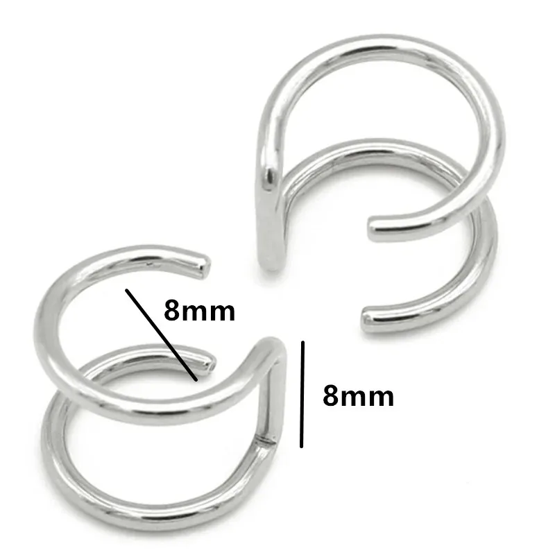 2 шт. серьги-Клипсы из нержавеющей стали