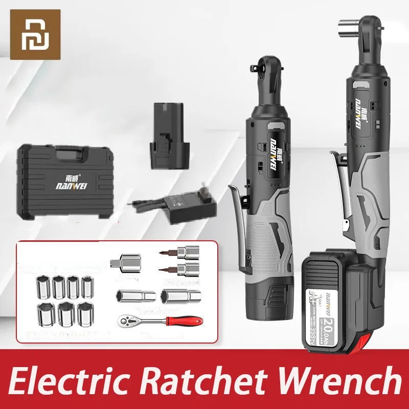 Youpin Nanwei Electric Ratchet Wrench Right Angle Wrench Rechargeable Electric Ratchet Wrench Wireless Impact Wrench Power Tools