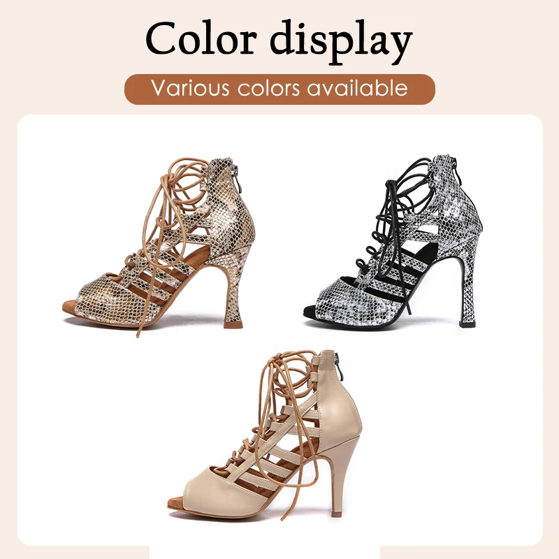 2022 Hipposeus Girls Latin Salsa Argentine Dance Shoes Soft Bottom Modern Tango High Quality Suede Leather Stilettos High Heels