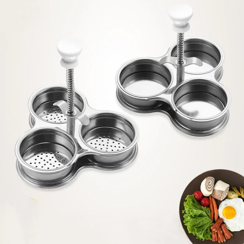 

1Pc Stainless Steel Egg Steamer 3Grid Non-stick Egg Cooker Pot DTY Steam Basket Egg Poached Baking Tool Cookware Kitchen Gadgets