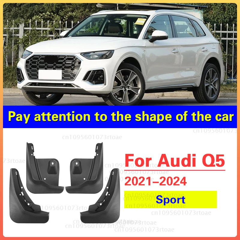 

Брызговики для Audi Q5 Q5L 2021 ~ 2024 2022 2023 брызговики на крыло брызговики 4 шт. автомобильные аксессуары