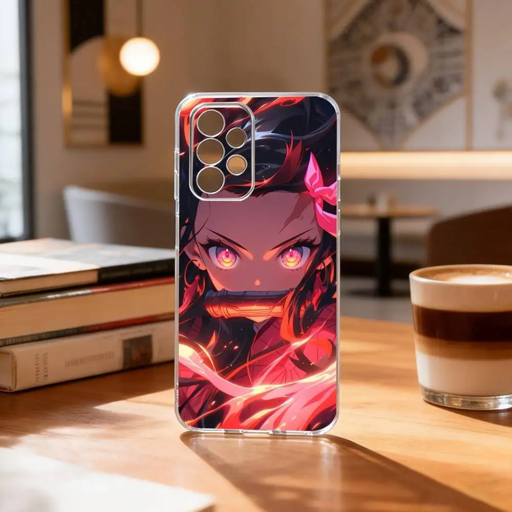 Фото Прозрачный чехол для телефона Demon Slayer Tanjiro Nezuko для Samsung S25, S24, S21, S22, S23, S30, Ultra, S20, Plus, Fe №4