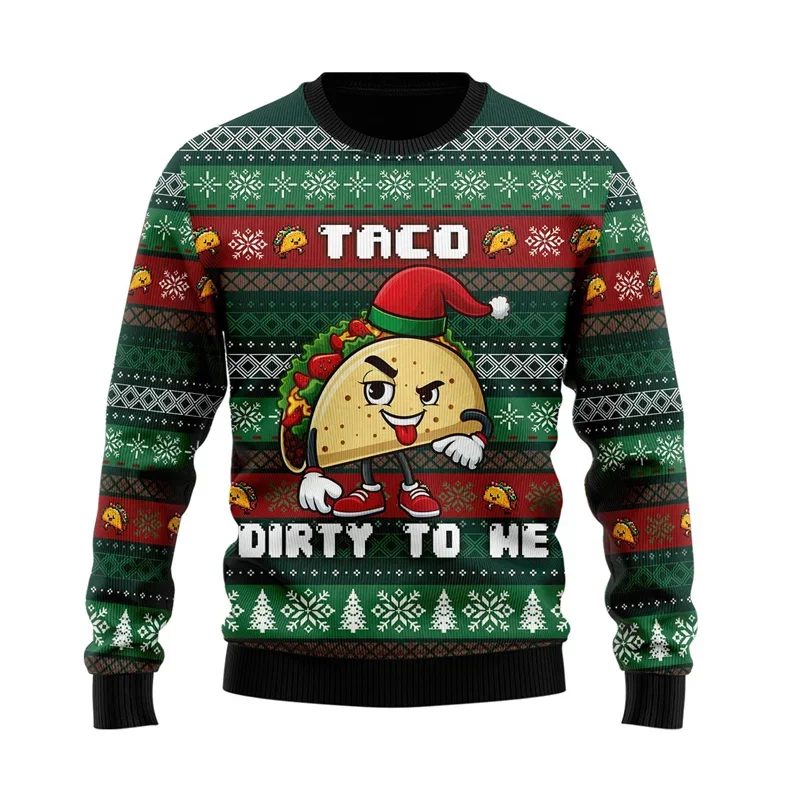 2024 уродливый рождественский свитер для мужчин забавная рождественская