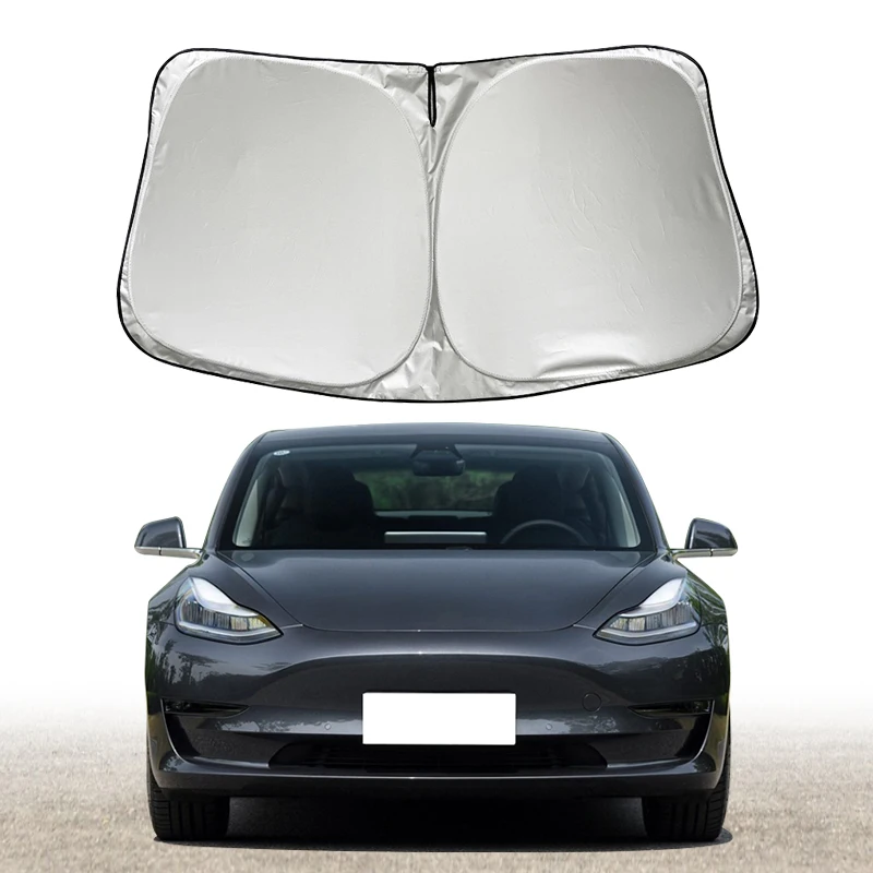 

Anti-UV Car Windshield Sun Shade Blocks Parasol Front Window Sunscreen Sunshade Visors For Tesla Model Y 3 2017-2022 Accessories