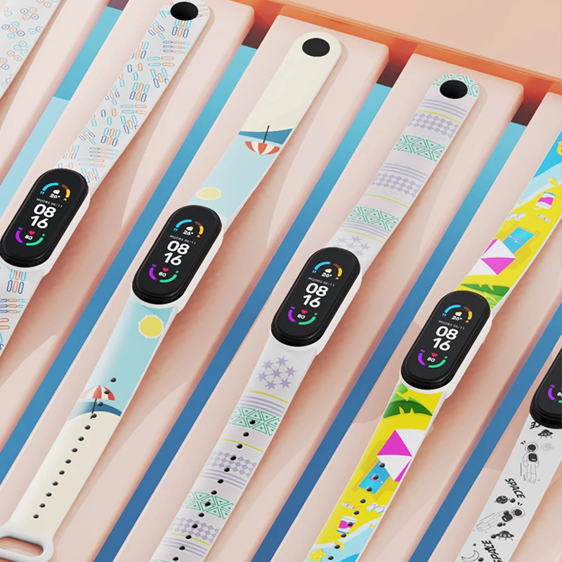 

Ремешок силиконовый для смарт-часов Xiaomi Mi Band 4 5 Mi Band 5/6