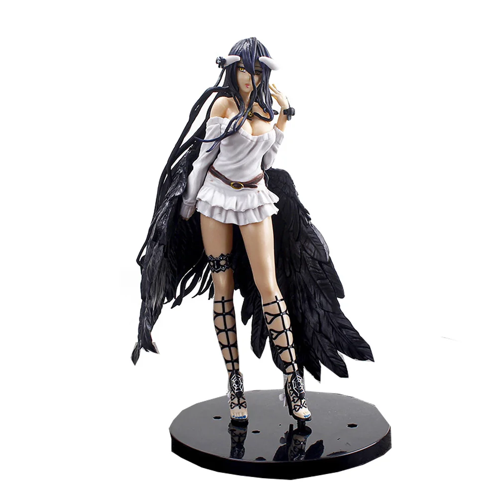 

Japanese Anime Overlord Solid PVC Undead God Albedo Black Winged Demon Queen Anime Hand-Made Chassis Decoration Model