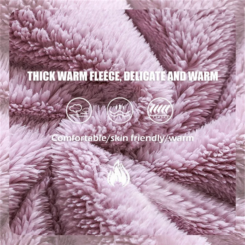 Free Shipping Winter Thickened Warm Woolen Pajamas Set Women'S Long Sleeved Cute Flannel Cartoon Home Clothes Suit