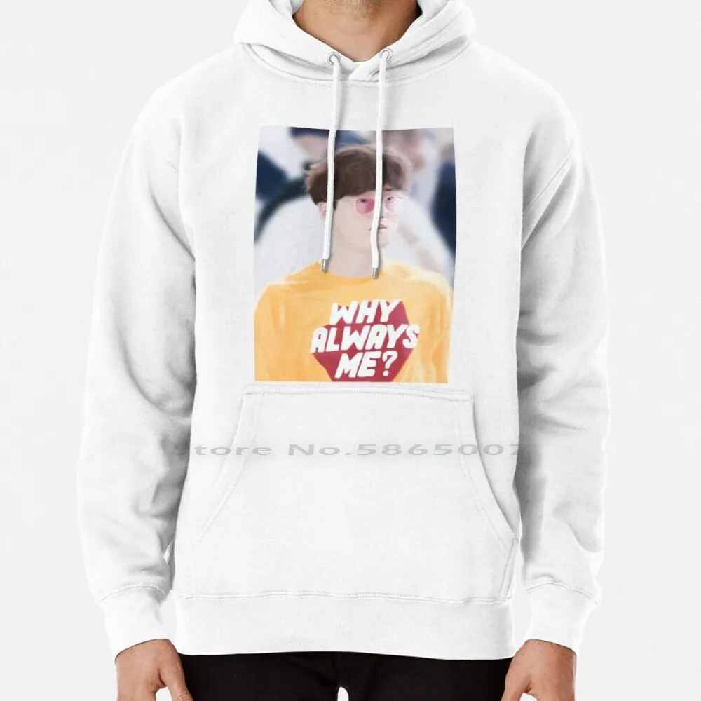 

Why Always Me Hoodie Sweater 6xl Cotton Suho Junmyeon Women Teenage Big Size Pullover Sweater 4xl 5xl 6xl