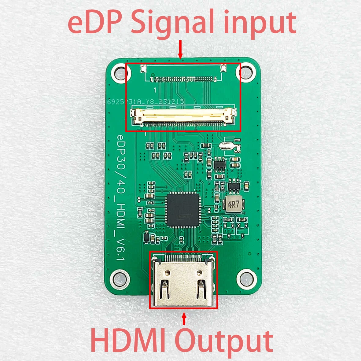 Фото Выходная плата EDP-HDMI. Плата адаптера EDP/DP-HDMI поддерживает 4K2K1080P и поддерживает несколько разрешений. №2
