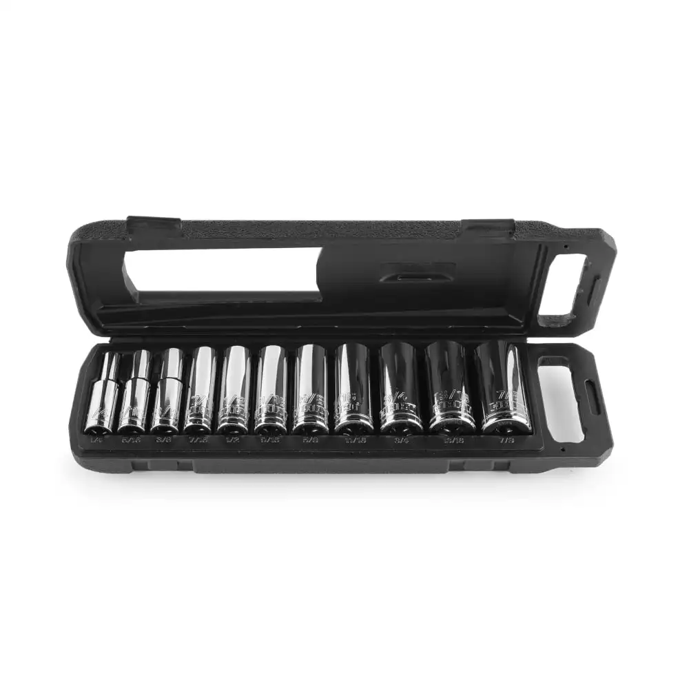

11-Piece 3/8-inch Deep Socket Set, Standard SAE Sockets