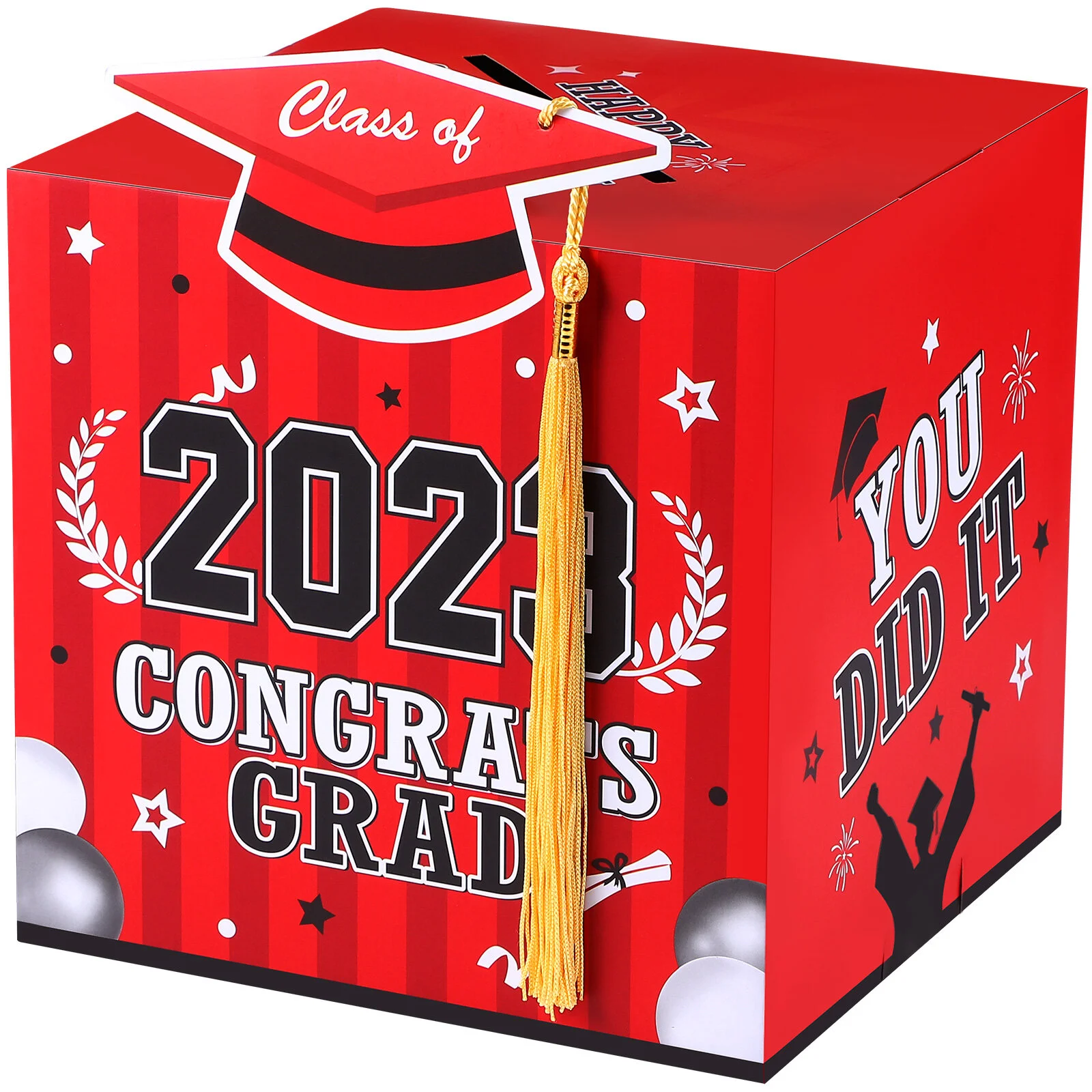 

Поздравления при университете, коробка 2023, карты для выпускного колледжа, украшение, красные принадлежности