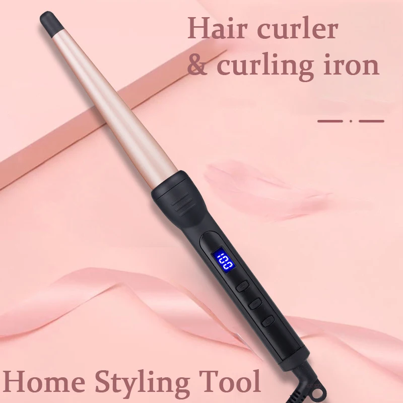 Electric Single Tube Conical Curling Iron Hair Curler Wave Curling Iron  Professional Home Styling Tool