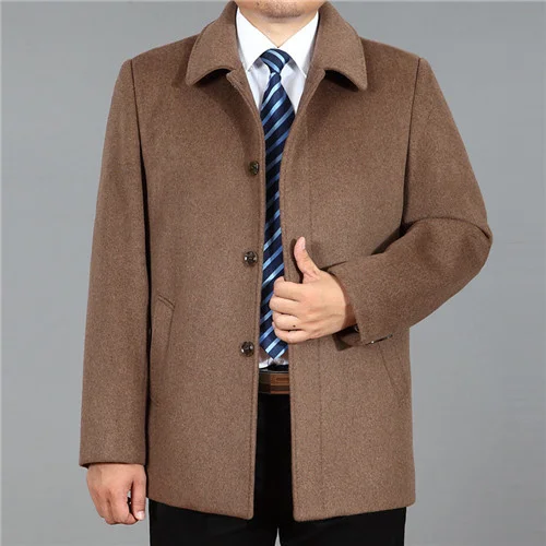 

XXXL XXXXL Casual Men' s Woolen New Arrivals Full Winter For Male Wool Overcoat 50% Off Men Jackets Coat