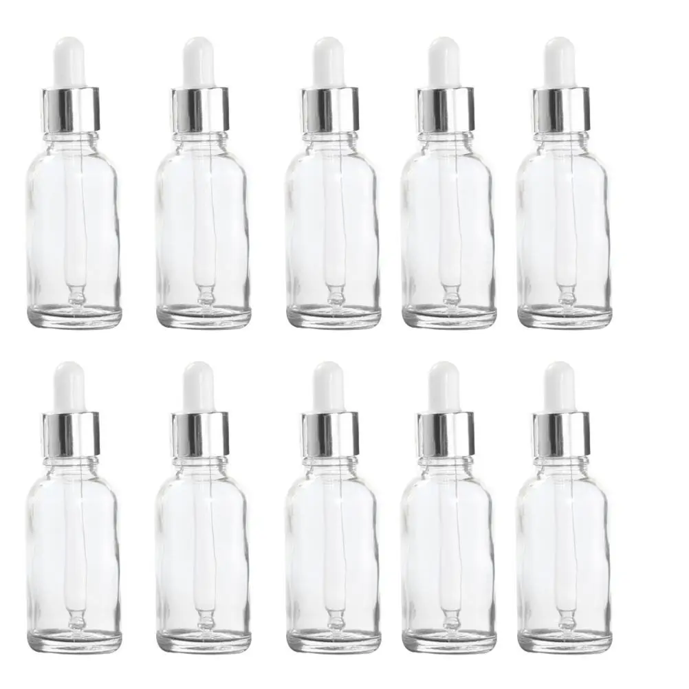 

10pcs 15ml/20ml/30ml Dropper Bottles Refillable Bottles Essential Oil Bottles Cosmetic Perfume Glass Dropper Bottle
