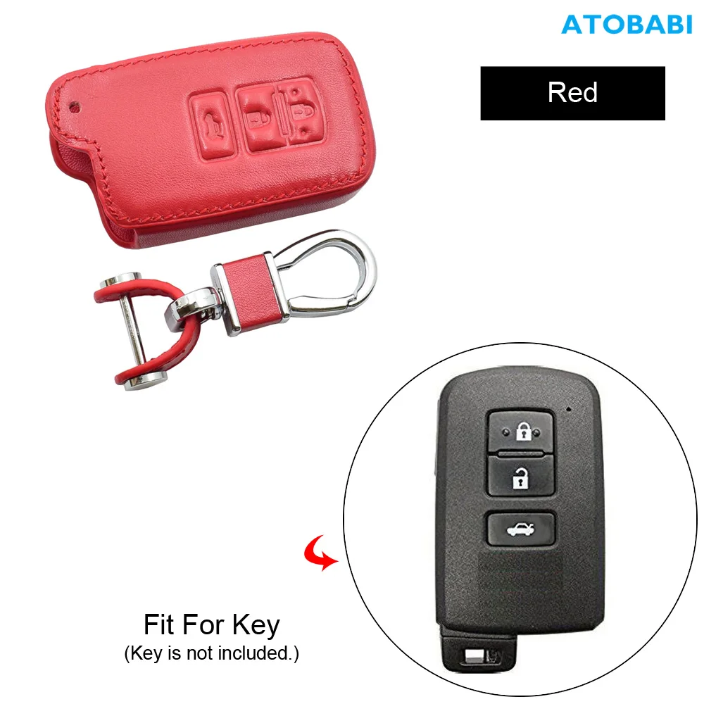 

Кожаный чехол для автомобильных ключей для Toyota Camry 2016 2017, RAV4 Highlander Land Cruiser Harrier, чехол с дистанционным управлением, аксессуар