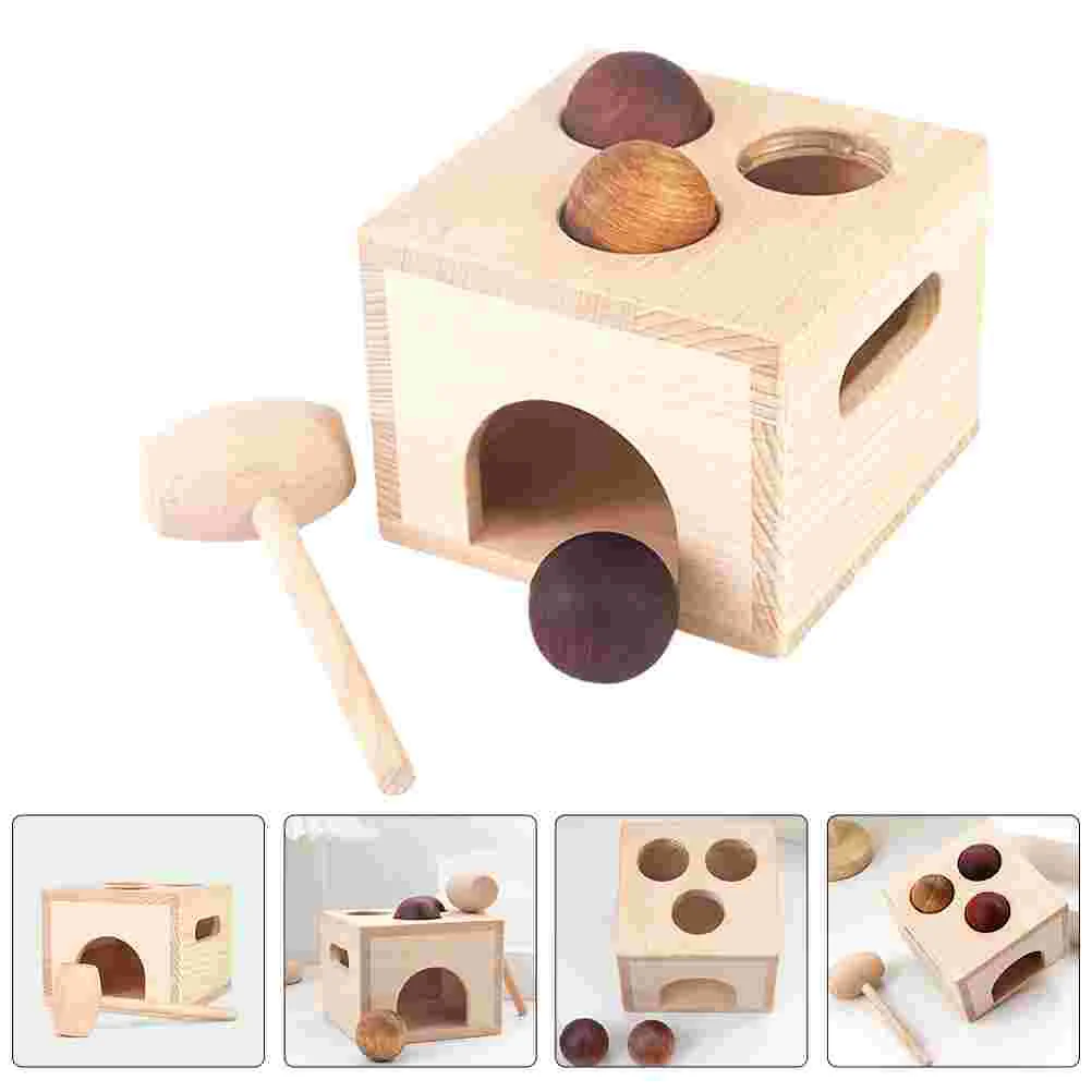 

Ball Box Toy Cognition Color Matching Kids Beating Toys Knock Educational Cognitive Drop Balls Early