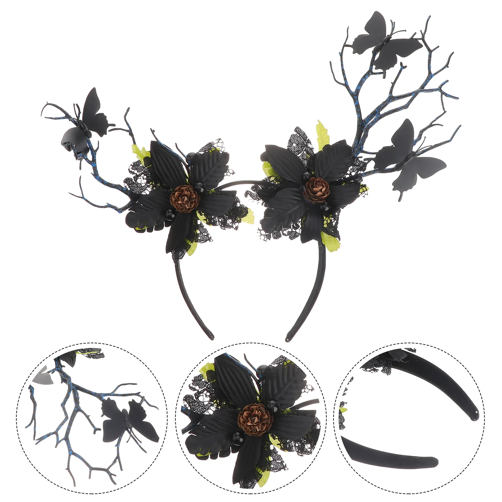 

Headband Dance Party Hairband Floral Crown Headpiece Antlers Accessory Christmas Deer Adornment Halloween Costumes Adults
