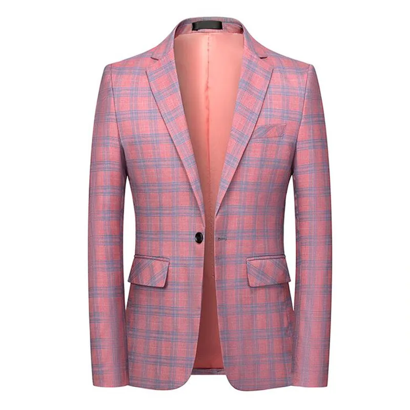 

Spring Dress Business Quality To 5XL Married Casual Fit Slim Get Suit/male Blazers/man 2023 Jacket 6XL Groom Plaid High Men's