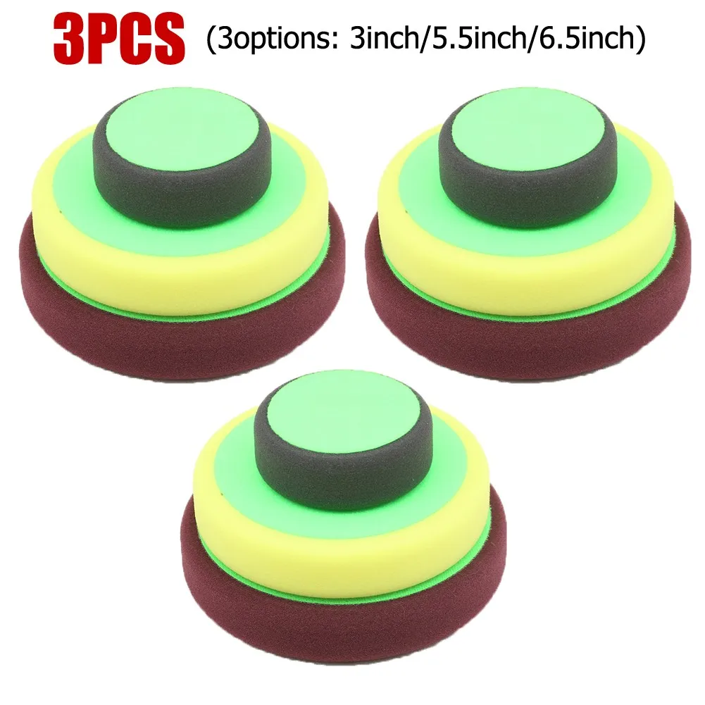 

3PCS Sponge Buffing Pads Foam Polishing Pads Kit Sanding Disc For Car Waxing Buffing Pad Tools Parts