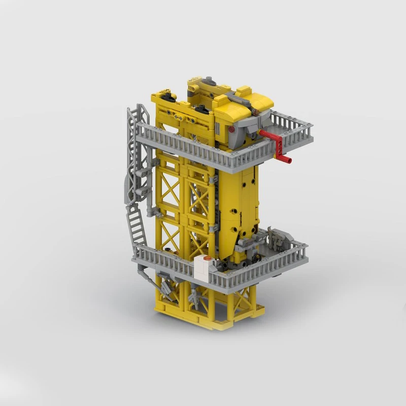 Фото Новый набор строительных блоков MOC City Engineering Series: Мобильный башенный кран на пьедестале, модель для сборки, креативные детские игрушки, подарки №4
