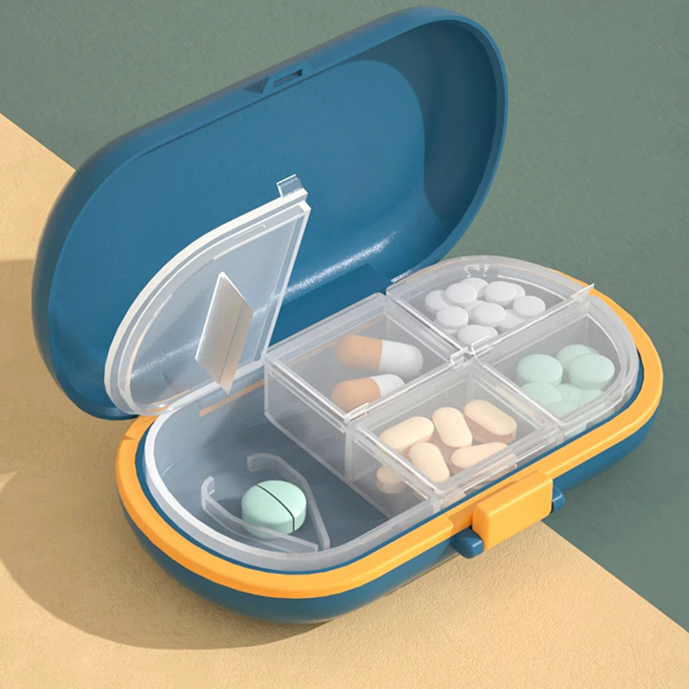 

5 Compartments Travel Pill Organizer Moisture Proof Pill Box for Pocket Purse Daily Pill Case Medicine Vitamin Holder Container