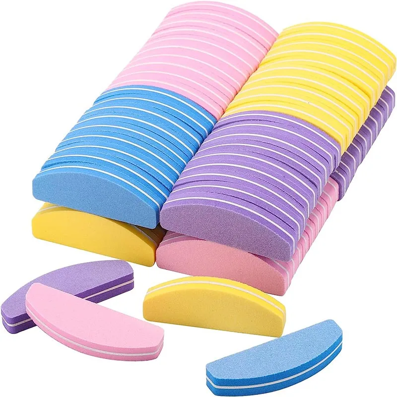 

100Pcs 100/180 Grit Mini Nail File Double Side Emery Board Nail Files Polish Sanding Washable Disposable Pedicure Manicure Tools