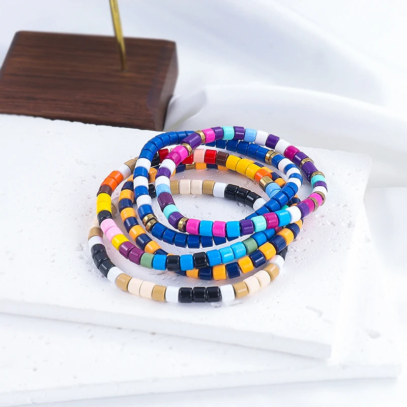 Летние браслеты из полимерной глины с бисером для серфинга | Браслеты