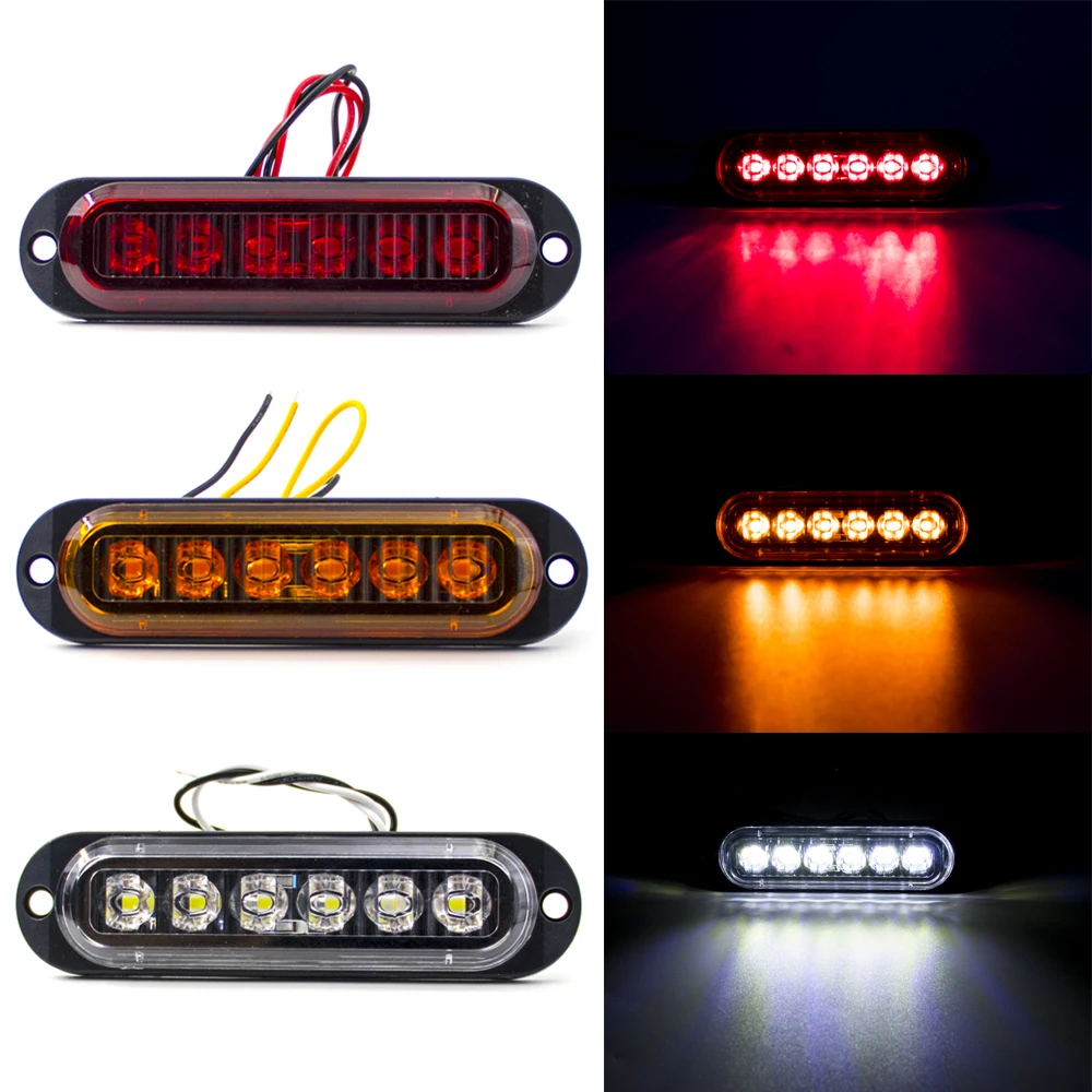 

Боковые габаритные огни 6x/8x/10x 12-24V 6 светодиодный 4 светодиодный 2 Style, водонепроницаемые габаритные огни, индикаторная лампа, сигнал, фонарь для грузовика, прицепа, фургона