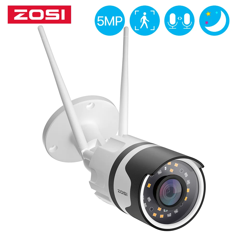 ZOSI 5MP/3MP/2MP Wireless IP WiFi Camera CCTV Security Outdo