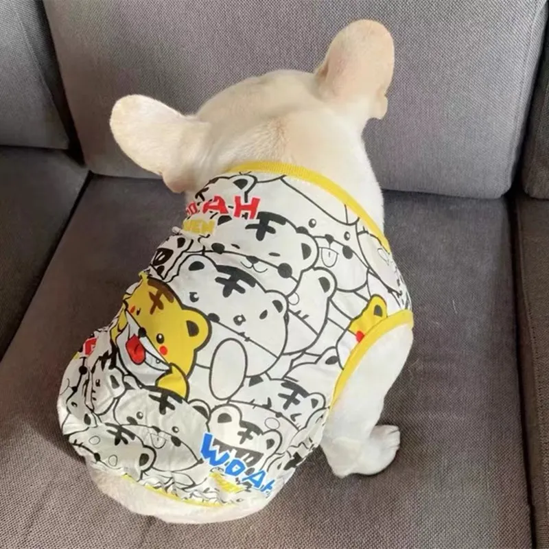 Футболка с принтом в виде милого Тигра для французского бульдога маленьких и