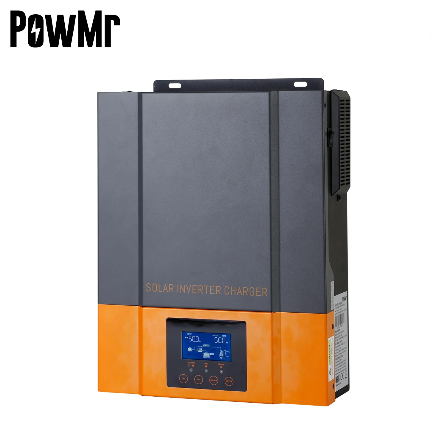 

PowMr High Frequency 3KVA 2400W 24V 220V 450V Inbuilt 80A MPPT Charge Controller 2.4KW Pure Sine Wave Hybrid Solar Inverter